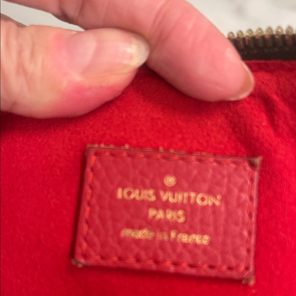 Louis Vuitton Monogram Satchel in Brown and Red - Picture 3 of 12